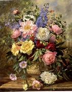 unknow artist Floral, beautiful classical still life of flowers.093 oil on canvas